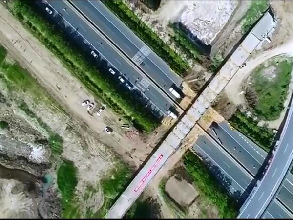 跨大广高速匝道桥爆破拆除工程